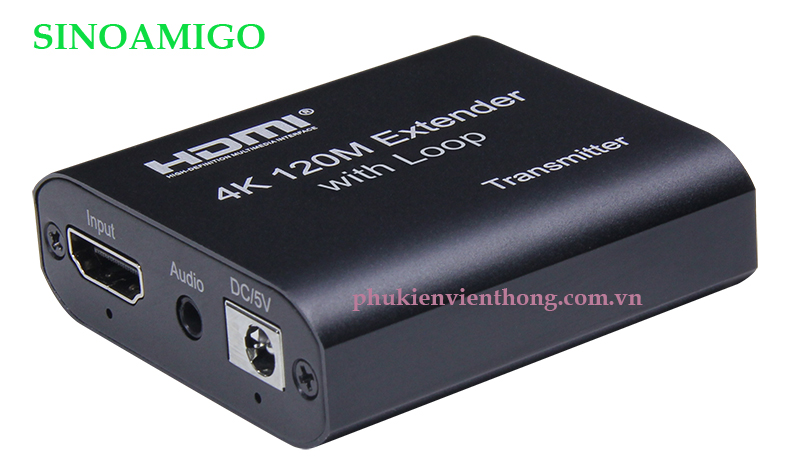 Bộ kéo dài tín hiệu  HDMI 120m hỗ trợ 4K Sinoamigo HDES17